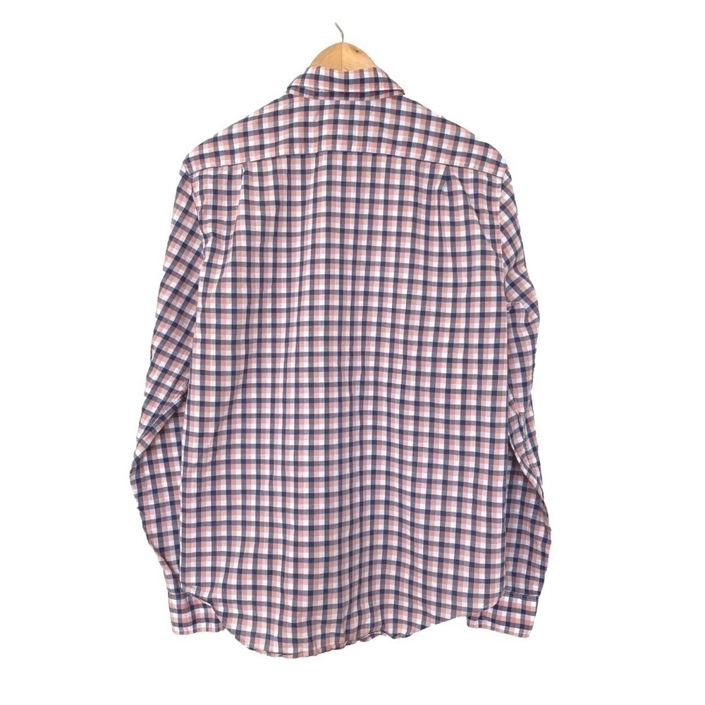 Lacoste Regular Fit Long Sleeve Lightweight Button Shirt Gingham Sz 41 (M-L) - Picture 3 of 11